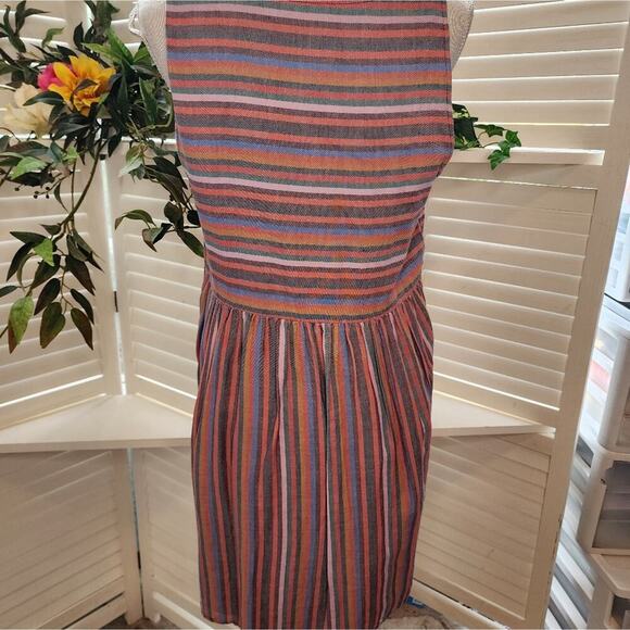 MADEWELL STRIPE BUTTON DOWN DRESS SIZE MED - Picture 3 of 7